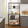 Industrial Kitchen Bakers Rack with Hooks